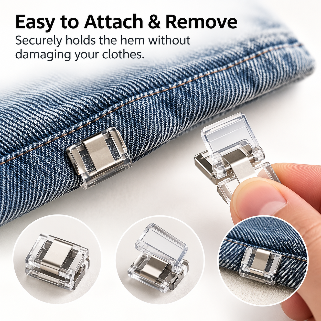 Invisible Pant Hem Clips – No Sewing Needed